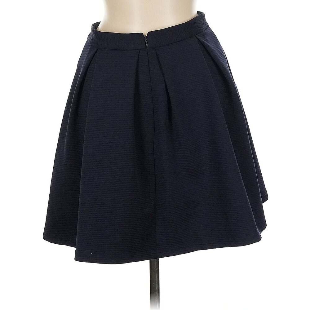 Topshop Navy Pleated Skirt